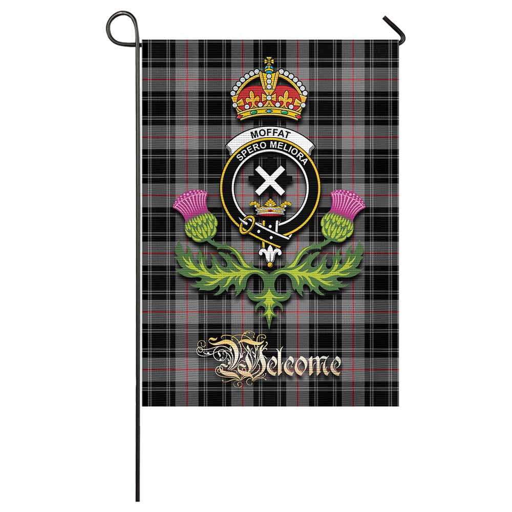 Moffat Tartan Family Crest Garden Flag Royal Thistle Welcome Style - Tartan Vibes Clothing