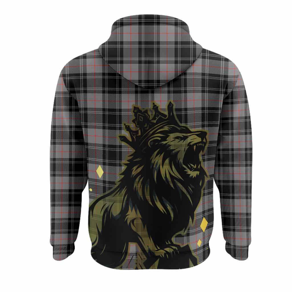 Moffat Tartan Family Crest Hoodie Crowned Lion Roaring