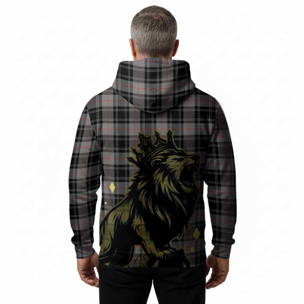 Moffat Tartan Family Crest Hoodie Crowned Lion Roaring