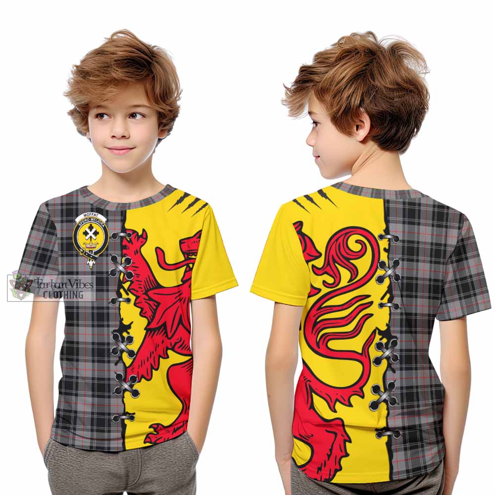 Moffat Tartan Family Crest Kid T-shirt Lion Rampant Honor - Tartan Vibes Clothing