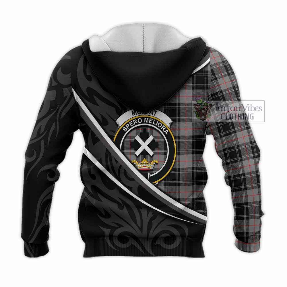 Moffat Tartan Family Crest Knitted Hoodie Celtic Scottish Thistle Floral - Tartan Vibes Clothing