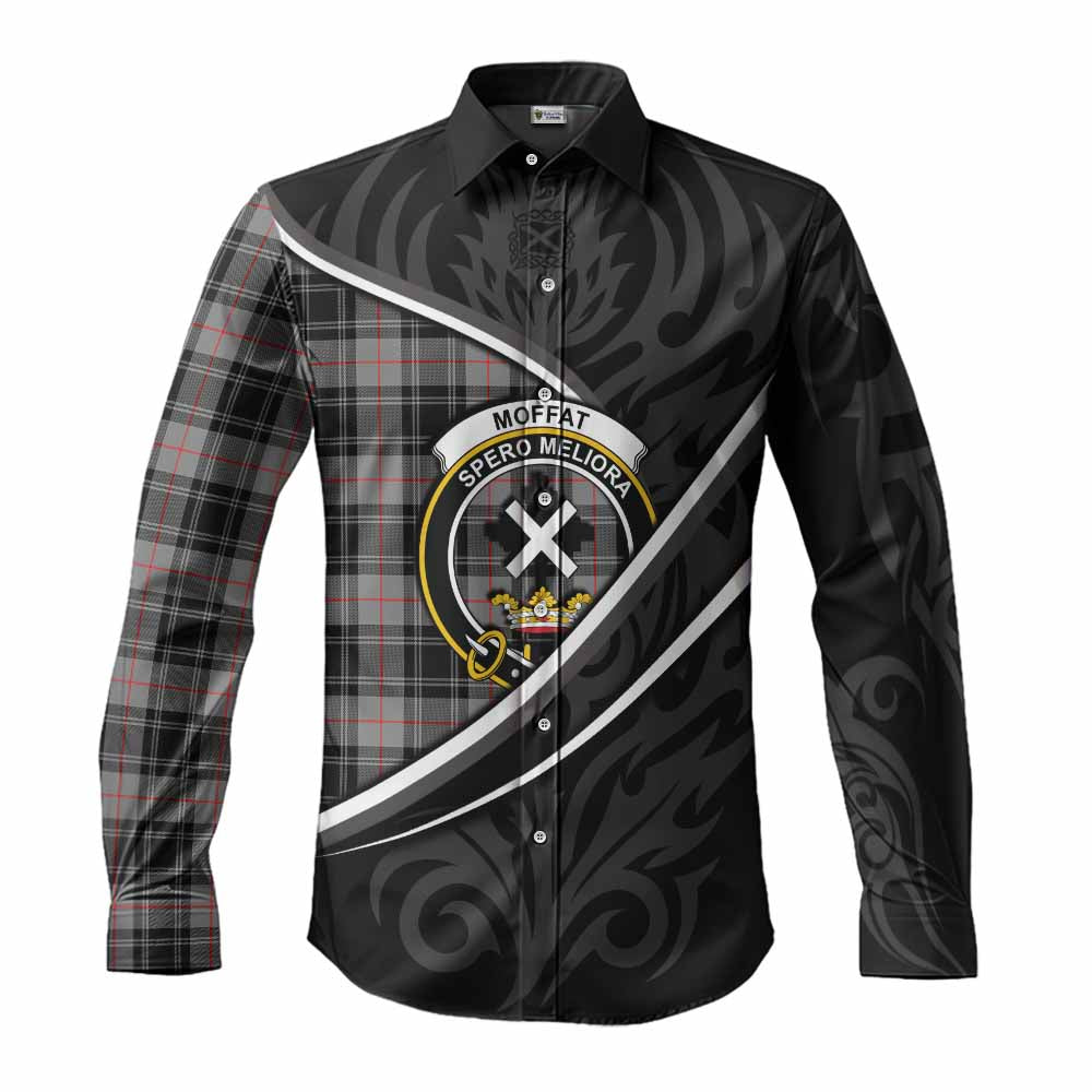 Moffat Tartan Family Crest Long Sleeve Button Shirts Celtic Scottish Thistle Floral - Tartan Vibes Clothing