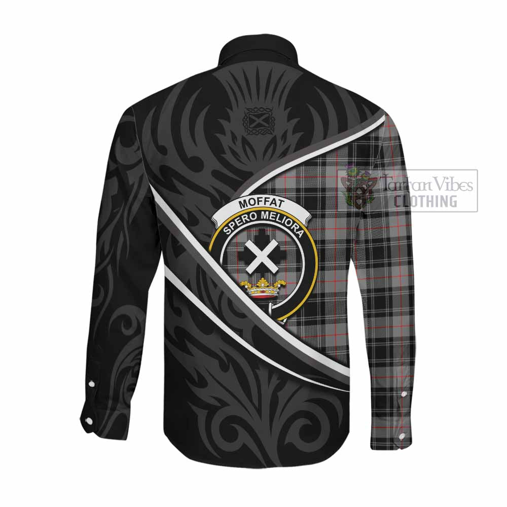 Moffat Tartan Family Crest Long Sleeve Button Shirts Celtic Scottish Thistle Floral - Tartan Vibes Clothing