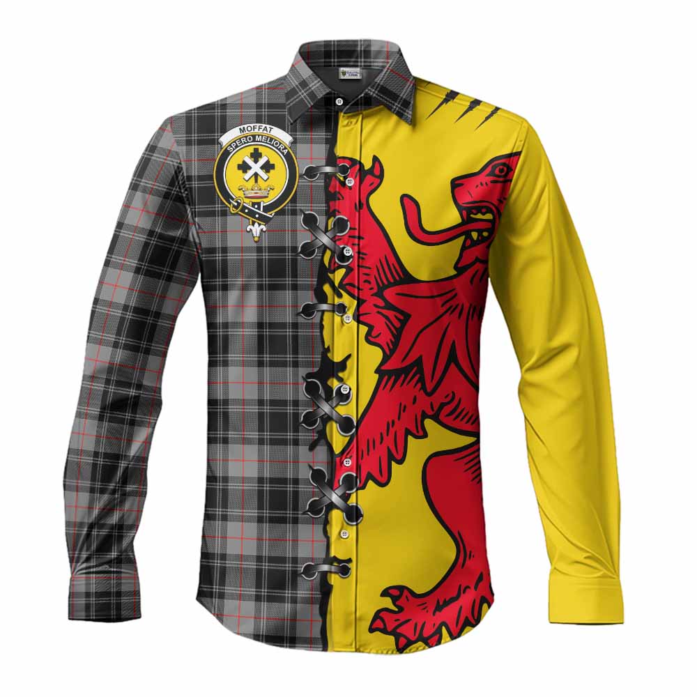 Moffat Tartan Family Crest Long Sleeve Button Shirts Lion Rampant Honor - Tartan Vibes Clothing