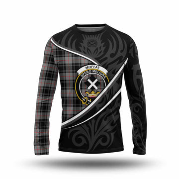 Moffat Tartan Family Crest Long Sleeve T-Shirt Celtic Scottish Thistle Floral - Tartan Vibes Clothing