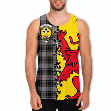 Moffat Tartan Family Crest Men Tank Top Lion Rampant Honor