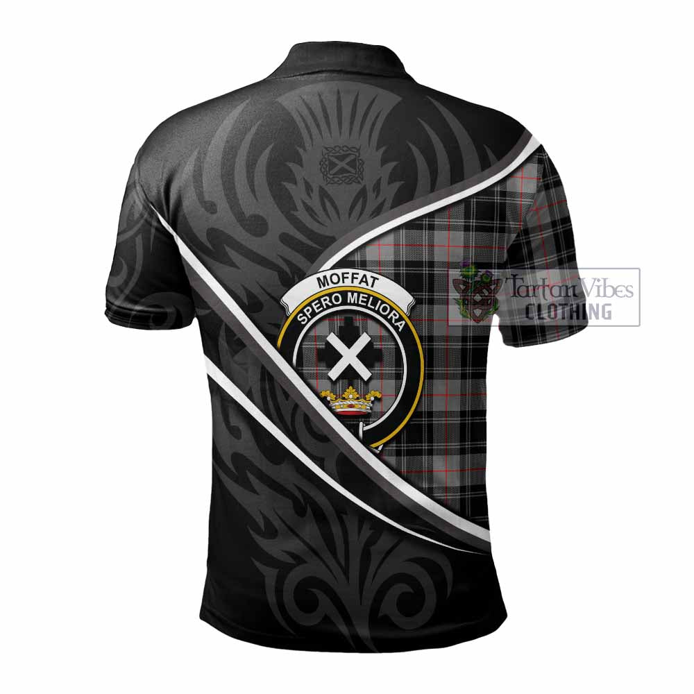 Moffat Tartan Family Crest Polo Shirt Celtic Scottish Thistle Floral - Tartan Vibes Clothing