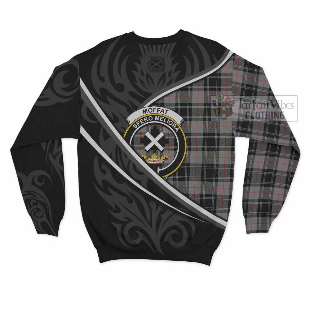 Moffat Tartan Family Crest Sweatshirt Celtic Scottish Thistle Floral - Tartan Vibes Clothing