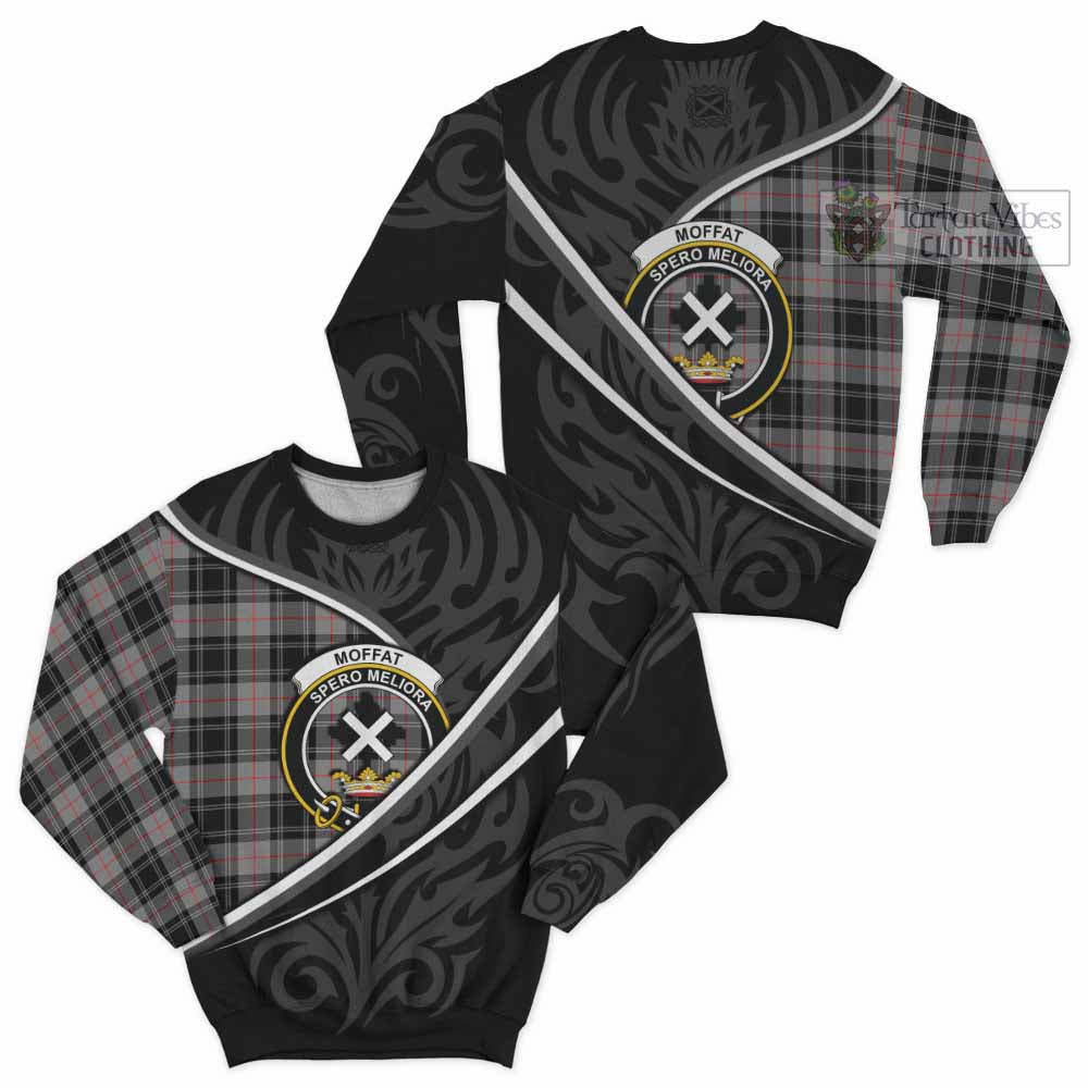 Moffat Tartan Family Crest Sweatshirt Celtic Scottish Thistle Floral - Tartan Vibes Clothing