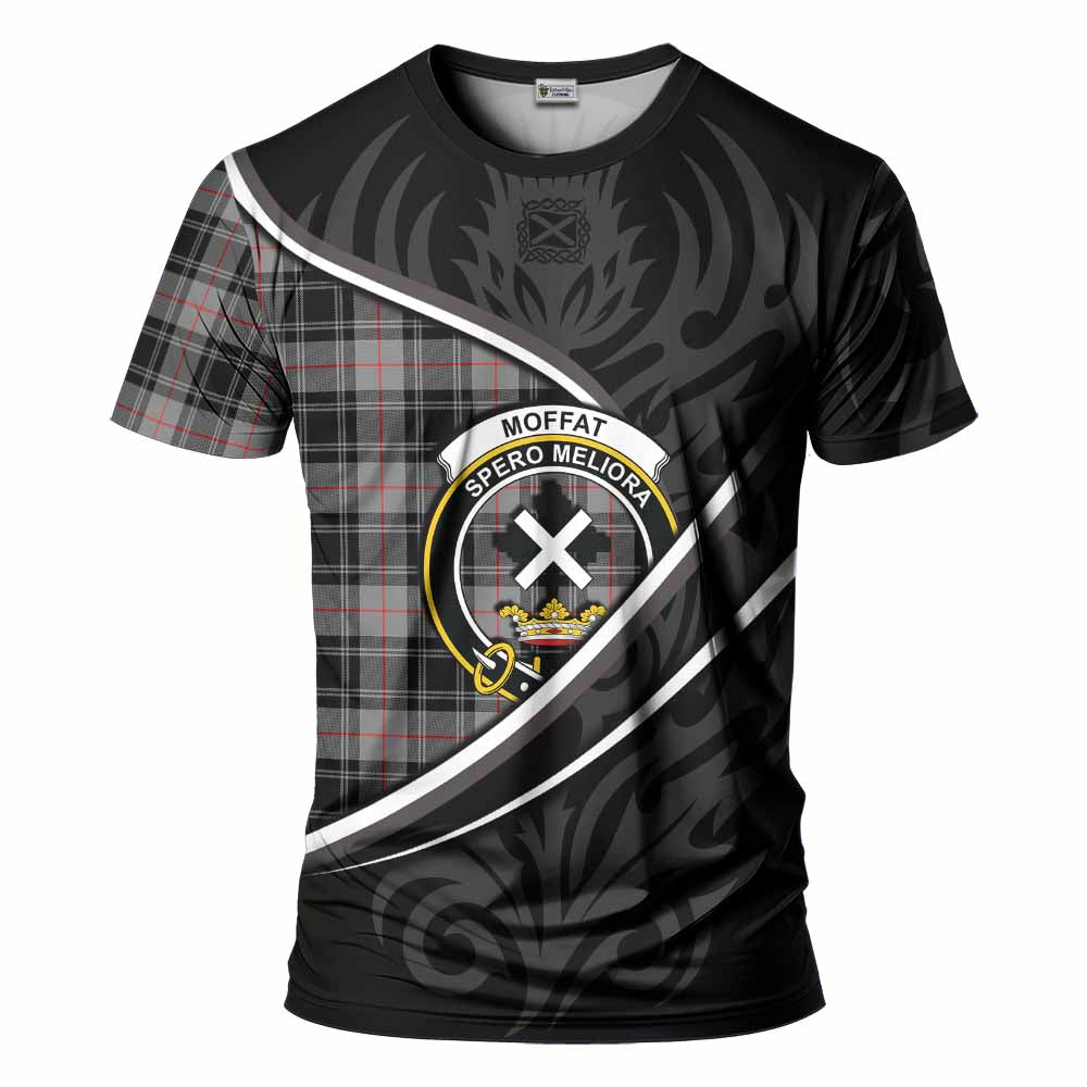 Moffat Tartan Family Crest T-shirt Celtic Scottish Thistle Floral - Tartan Vibes Clothing