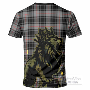 Moffat Tartan Family Crest T-Shirt Crowned Lion Roaring