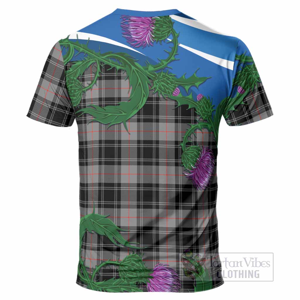 Moffat Tartan Family Crest T-Shirt Thistle in Minimalism