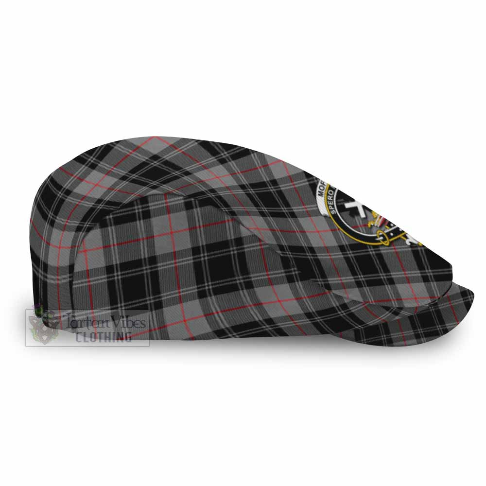 Moffat Tartan Flat Cap, Jeff Cap Cross Style with Family Crest - Tartan Vibes Clothing