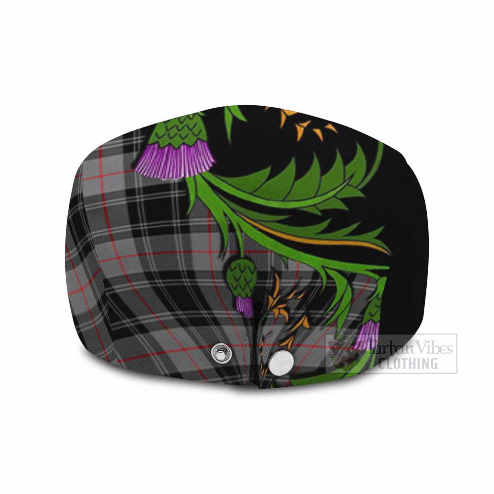Moffat Tartan Flat Cap, Jeff Cap Scottish Thistle Pride Heritage Art