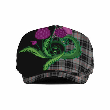 Moffat Tartan Flat Cap, Jeff Cap Traditional Scottish Thistle