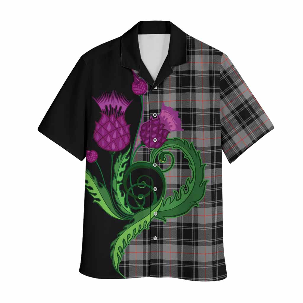 Moffat Tartan Hawaiian Shirt Traditional Scottish Thistle
