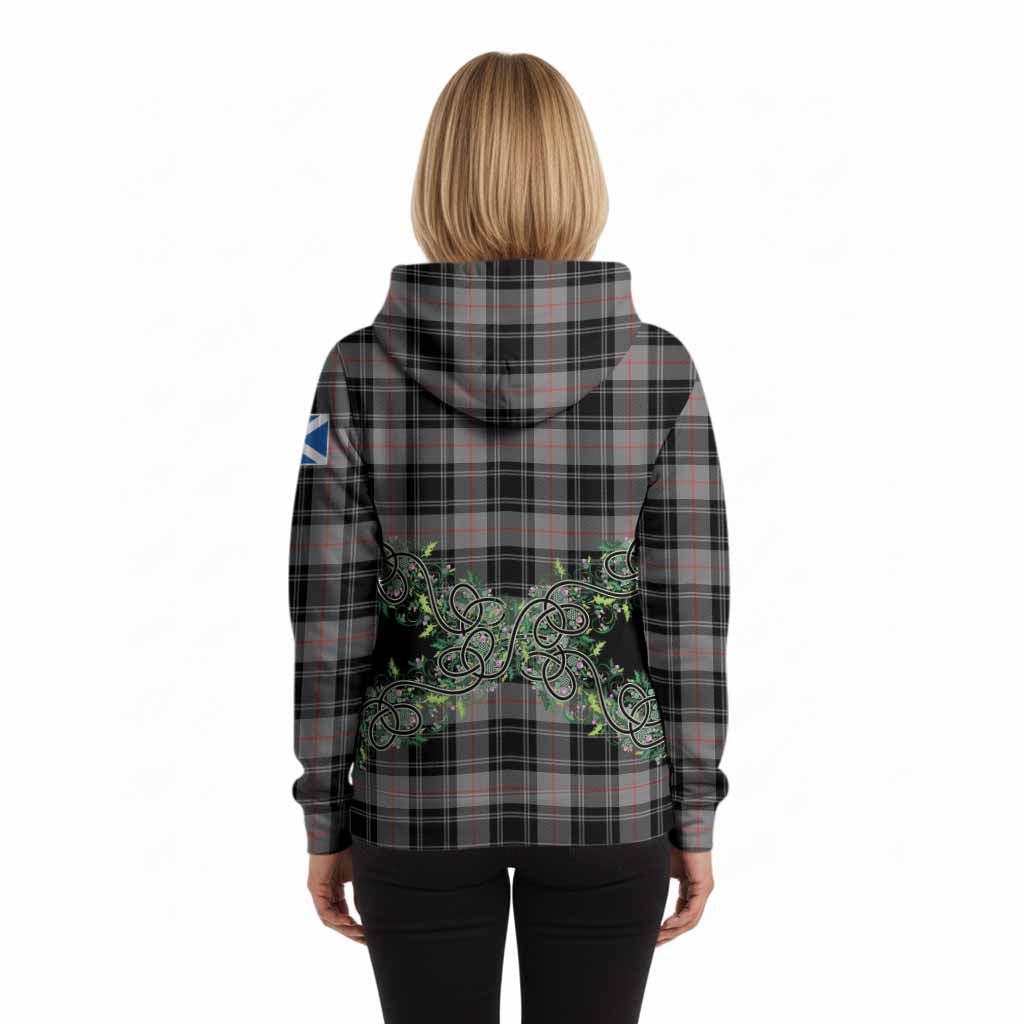 Moffat Tartan Hoodie Thistle Scottish Spirit
