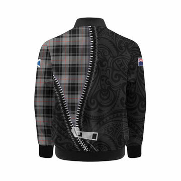Moffat Tartan Kid Bomber Jacket New Zealand Pattern Unique Zipper Stylized