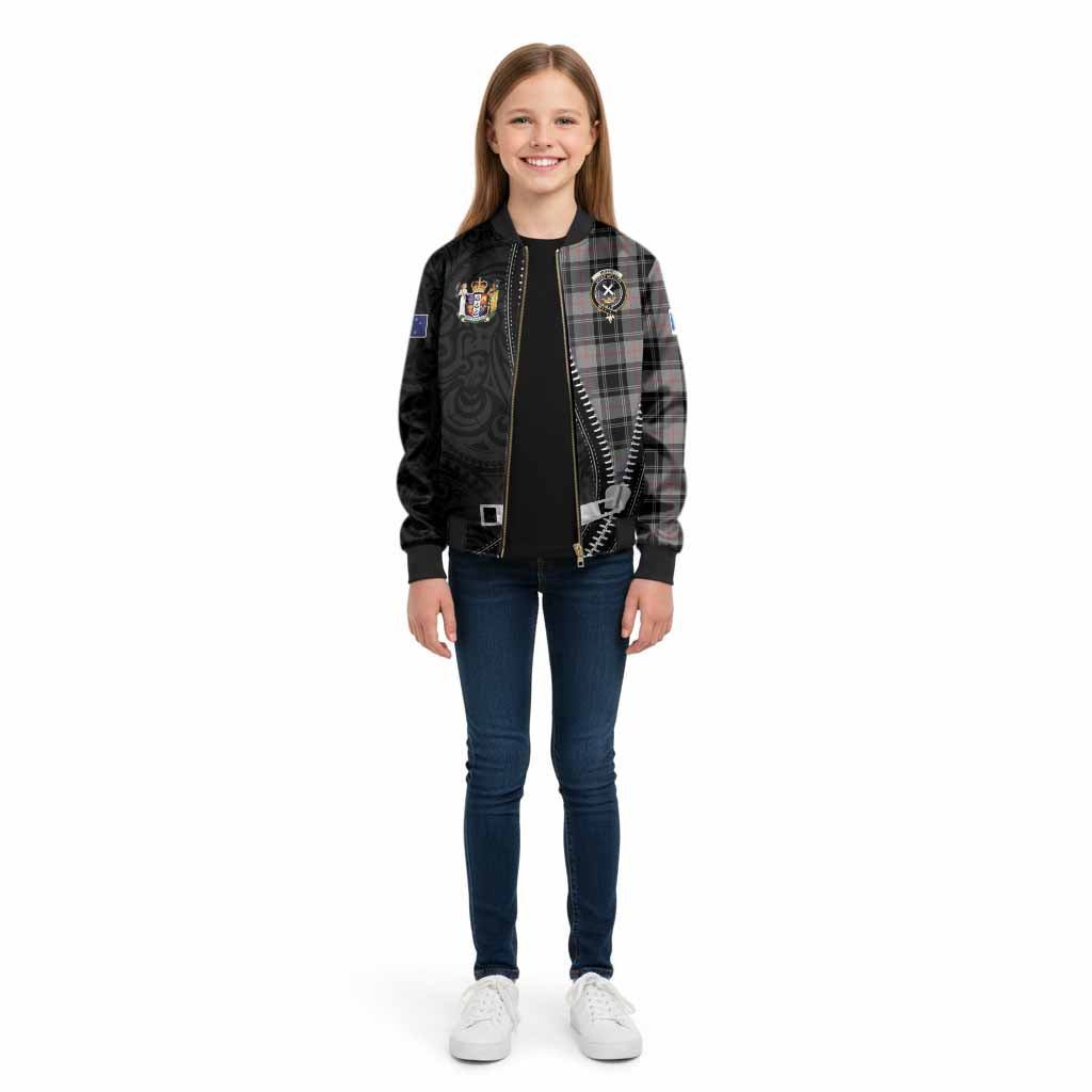 Moffat Tartan Kid Bomber Jacket New Zealand Pattern Unique Zipper Stylized