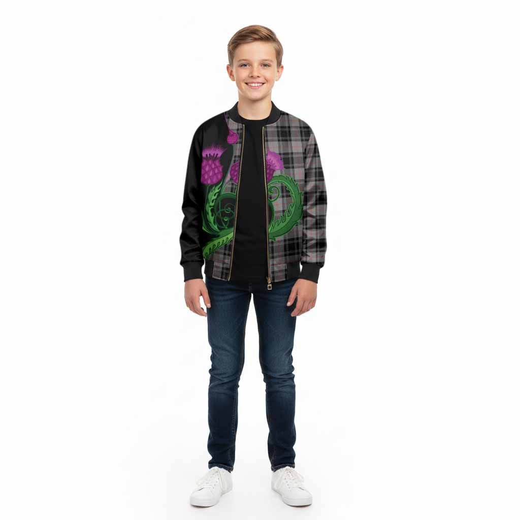 Moffat Tartan Kid Bomber Jacket Traditional Scottish Thistle