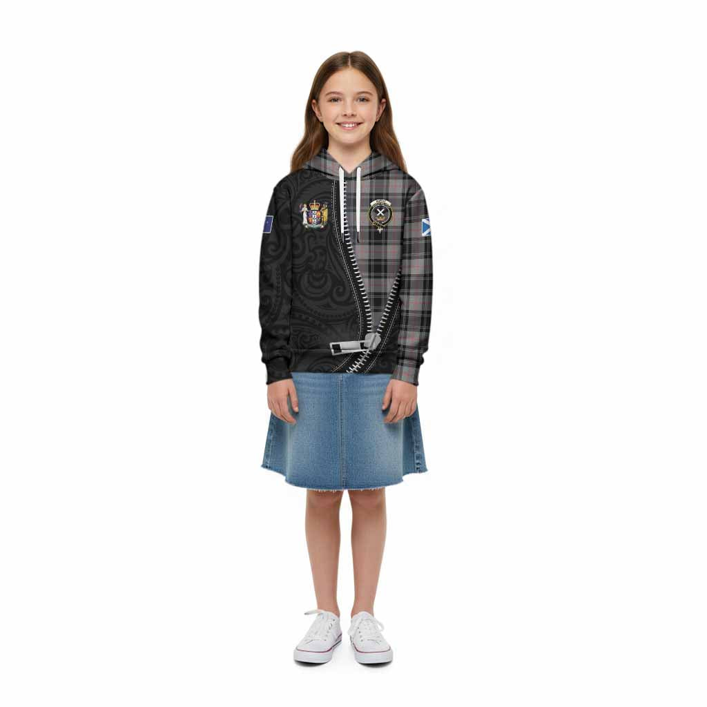 Moffat Tartan Kid Hoodie New Zealand Pattern Unique Zipper Stylized