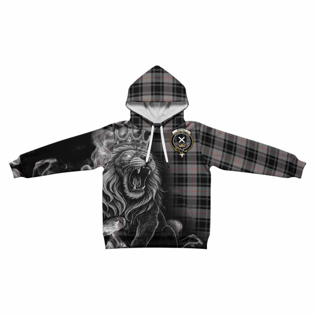 Moffat Tartan Kid Hoodie Roaring Lion Heritage