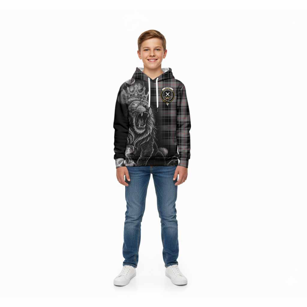 Moffat Tartan Kid Hoodie Roaring Lion Heritage