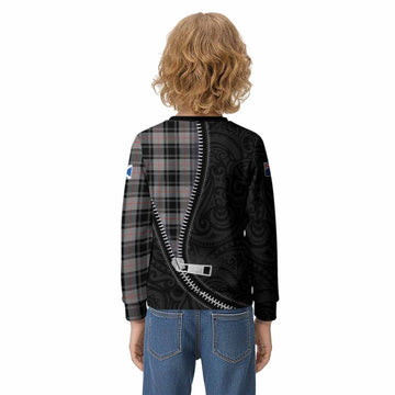 Moffat Tartan Kid Knitted Sweatshirt New Zealand Pattern Unique Zipper Stylized