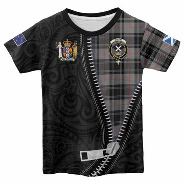 Moffat Tartan Kid T-shirt New Zealand Pattern Unique Zipper Stylized