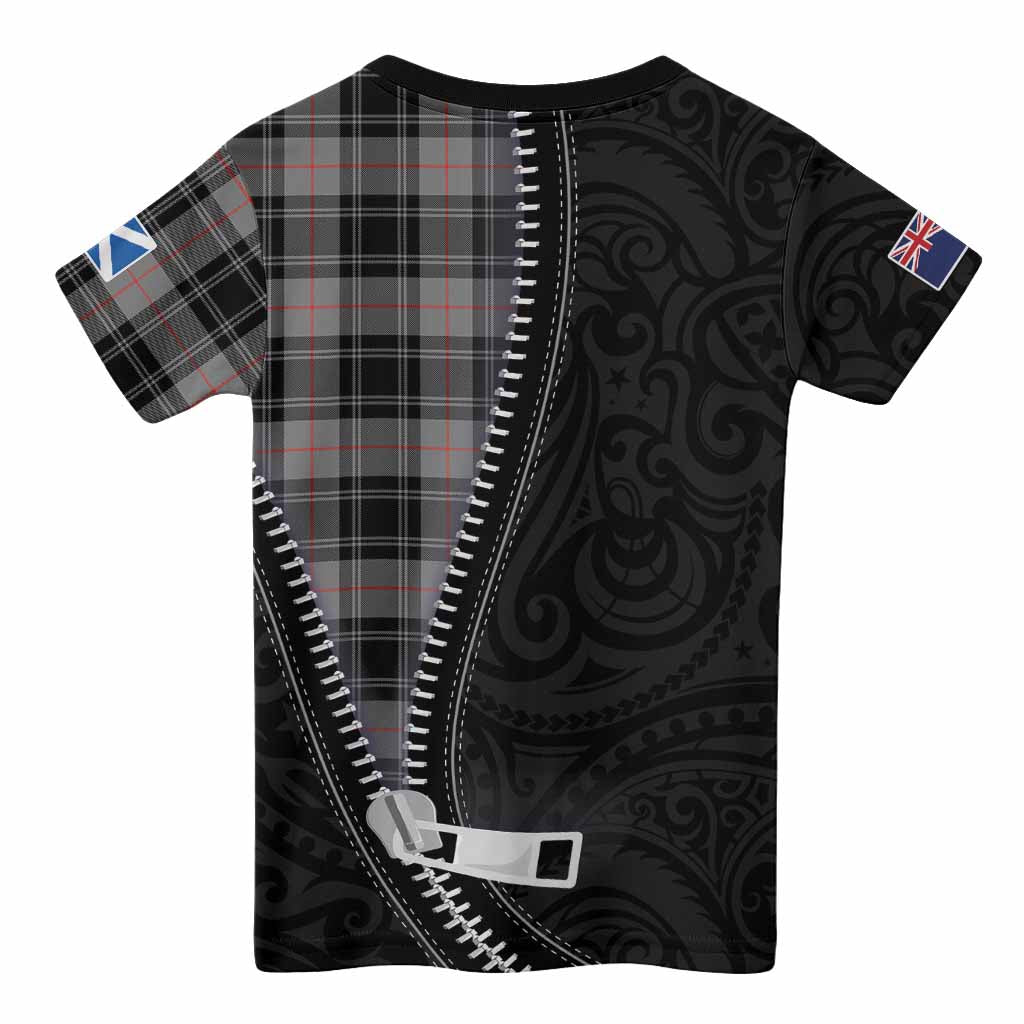Moffat Tartan Kid T-shirt New Zealand Pattern Unique Zipper Stylized