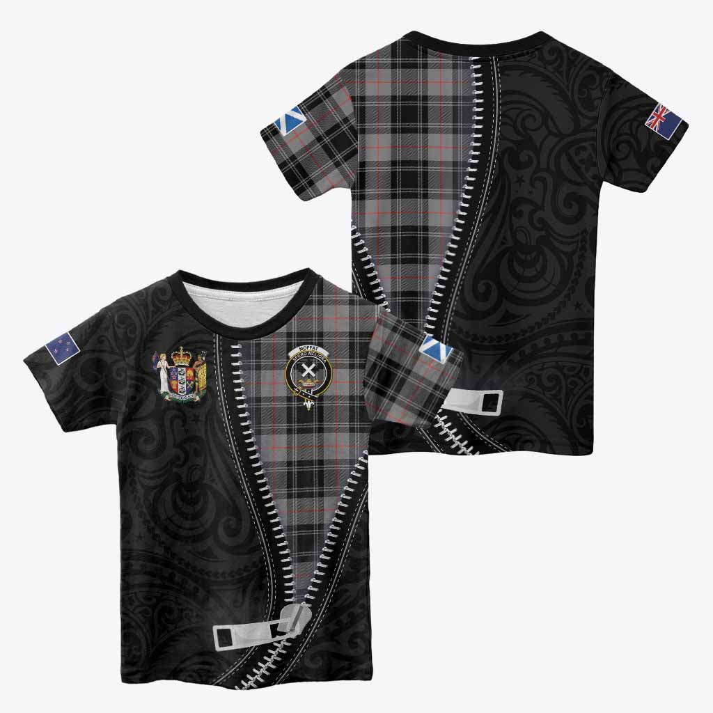 Moffat Tartan Kid T-shirt New Zealand Pattern Unique Zipper Stylized