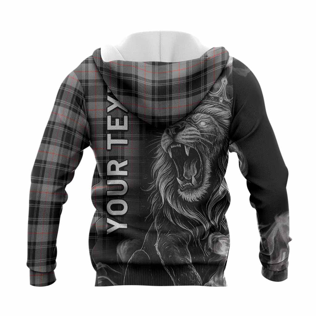 Moffat Tartan Knitted Hoodie Roaring Lion Heritage