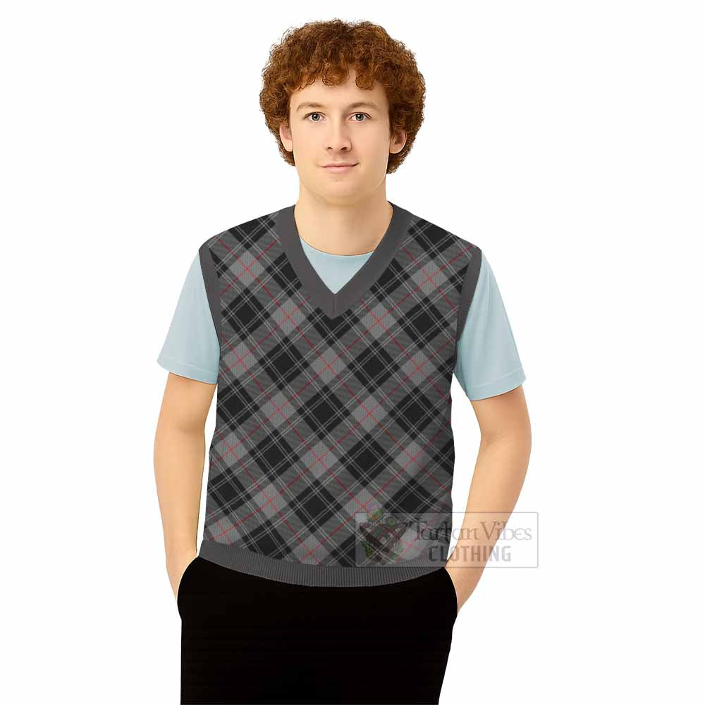 Moffat Tartan  Knitted V-Neck Vest Cross Style