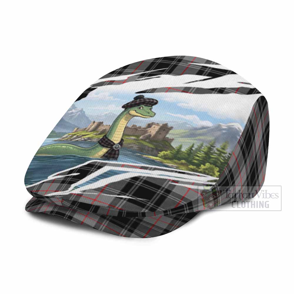 Moffat Tartan Loch Ness Monster Scottish Heritage Art Flat Cap, Jeff Cap