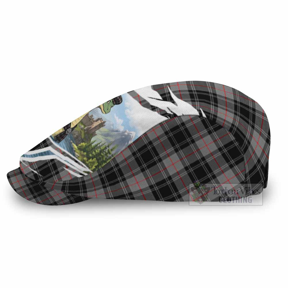 Moffat Tartan Loch Ness Monster Scottish Heritage Art Flat Cap, Jeff Cap