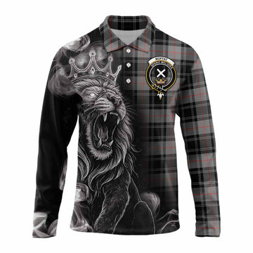 Moffat Tartan Long Sleeve Polo Shirt Roaring Lion Heritage