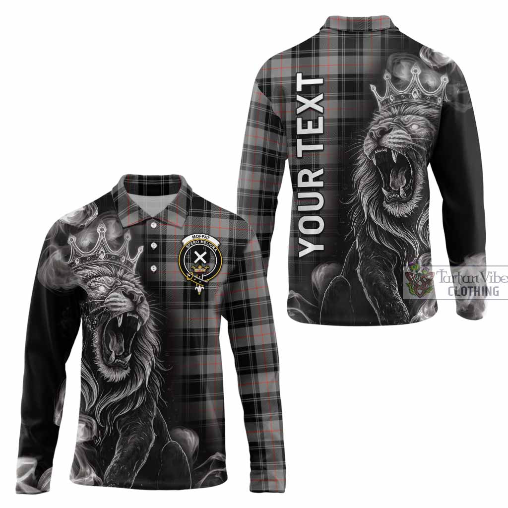 Moffat Tartan Long Sleeve Polo Shirt Roaring Lion Heritage