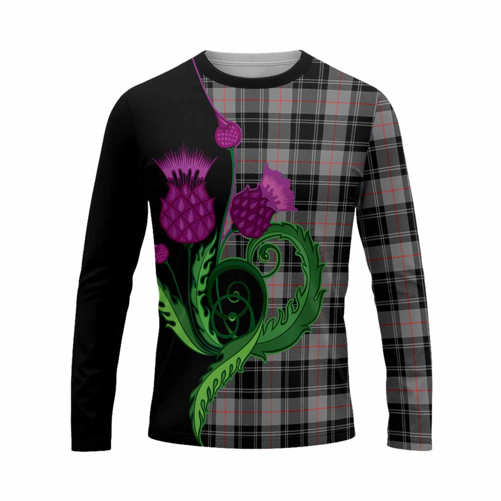 Moffat Tartan Long Sleeve T-Shirt Traditional Scottish Thistle