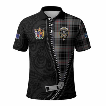 Moffat Tartan Polo Shirt New Zealand Pattern Unique Zipper Stylized
