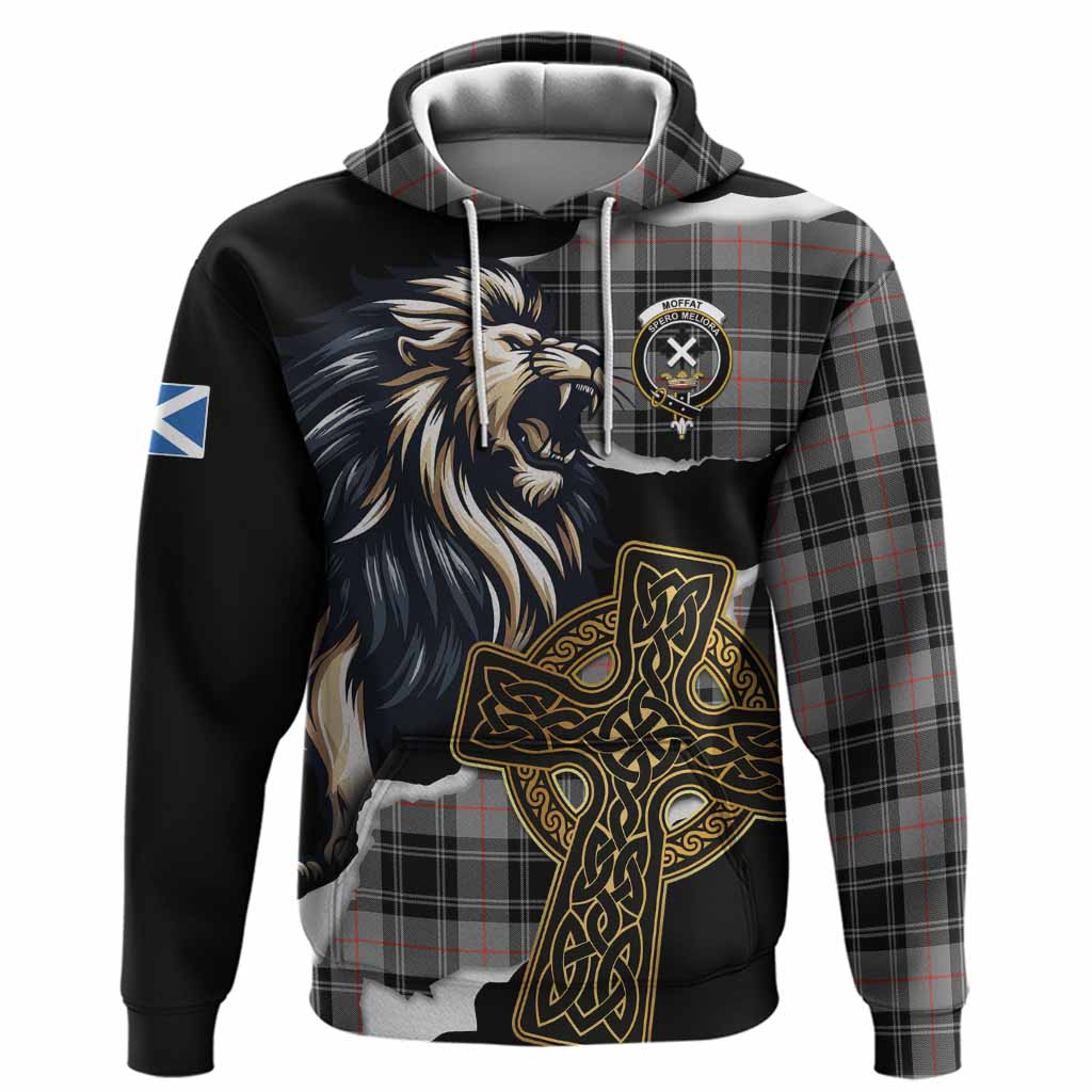 Moffat Tartan Scottish Hoodie Lion Celtic Heritage