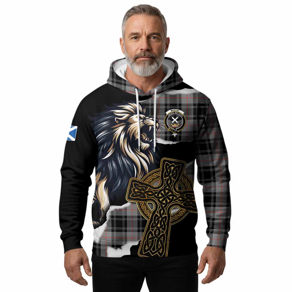 Moffat Tartan Scottish Hoodie Lion Celtic Heritage