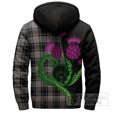 Moffat Tartan Sherpa Hoodie Traditional Scottish Thistle
