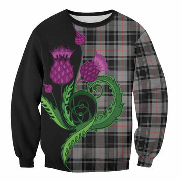 Moffat Tartan Sweatshirt Traditional Scottish Thistle