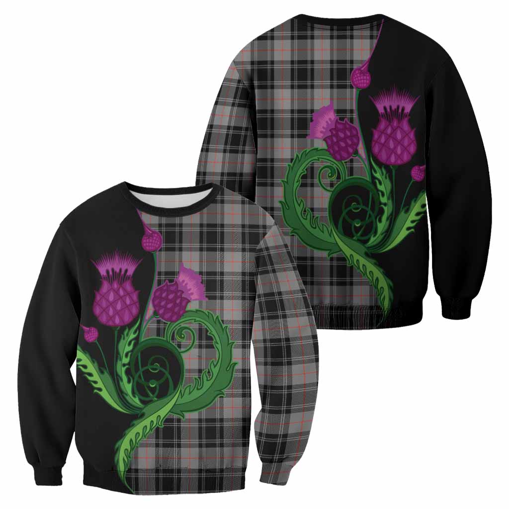 Moffat Tartan Sweatshirt Traditional Scottish Thistle