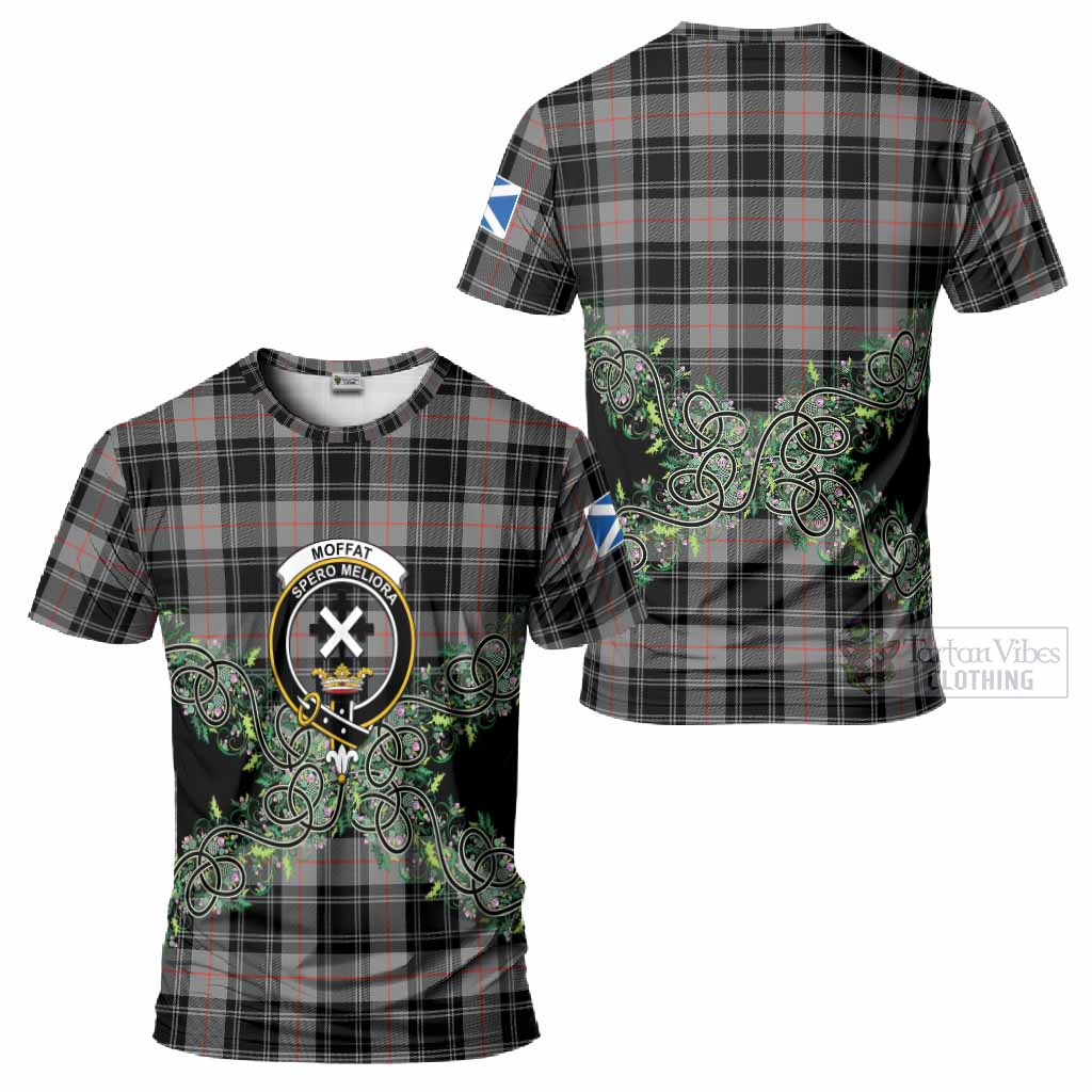 Moffat Tartan T-Shirt Thistle Scottish Spirit
