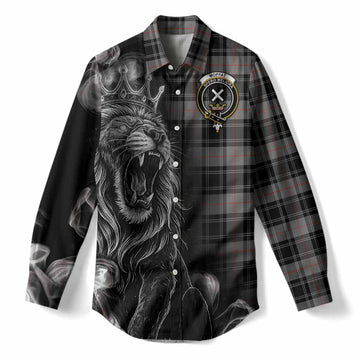 Moffat Tartan Women Casual Shirt Roaring Lion Heritage
