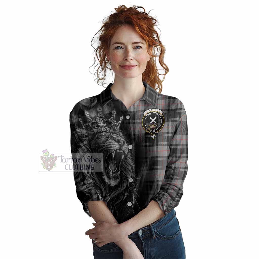 Moffat Tartan Women Casual Shirt Roaring Lion Heritage