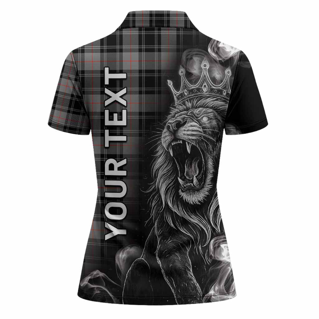 Moffat Tartan Women Polo Shirt Roaring Lion Heritage