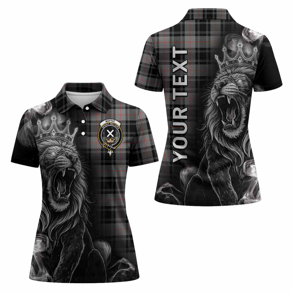 Moffat Tartan Women Polo Shirt Roaring Lion Heritage