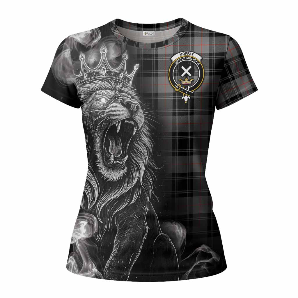 Moffat Tartan Women T shirt Roaring Lion Heritage
